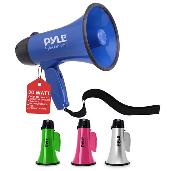Pyle - PMP21BL , Sound and Recording , Megaphones - Bullhorns , Compact & Portable Megaphone Speaker with Siren Alarm Mode, Battery Operated